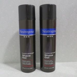 NEUTROGENA💥MEN SHAVE GEL RAZOR DEFENSE SENSITIVE SKIN 7 OZ - LOT OF 2💥